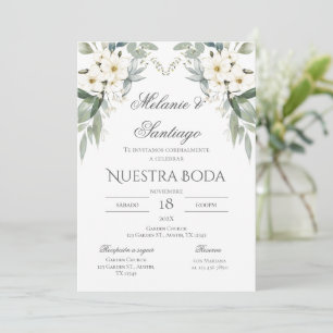 Einladung von Boho Spanish Hochzeit