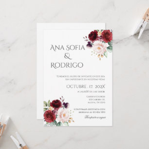 Einladung von Boho Spanish Hochzeit
