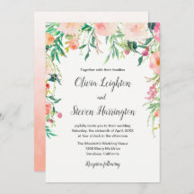 Einladung von Boho Watercolor Floral Wedding