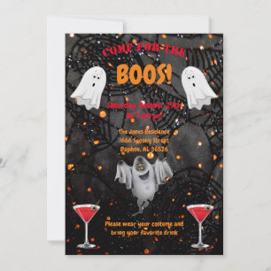 Einladung von Boos, Drinks und Ghost-Halloween-Par