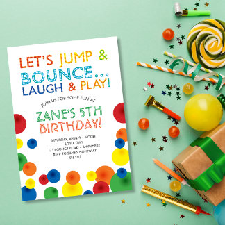 Einladung von Bouncy Ball zum Geburtstag