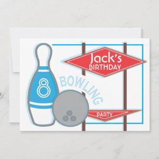 Einladung von Bowling Birthday Party