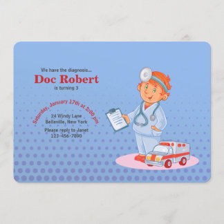 Einladung von Boy Doctor Birthday Party