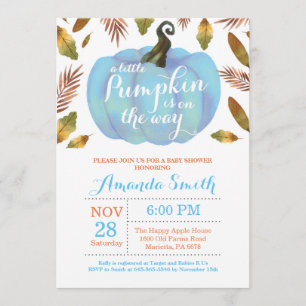 Einladung von Boy Pumpkin Fall Baby Shower