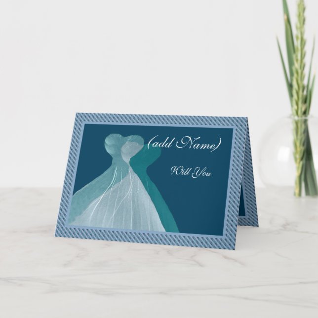 Einladung von Bridesmaid - AQUAMARINE BLAU-Kleider (Vorderseite)