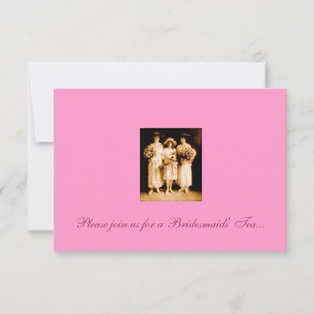 Einladung von Bridesmaiern zum Tee (Vorderseite)