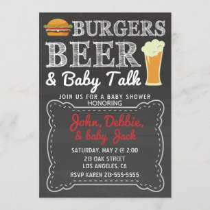 Einladung von Burgers, Bier & Baby Talk Baby Shoot