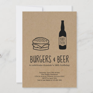 Einladung von Burgers & Root Beer zum Geburtstag
