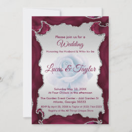 Einladung von Burgund und Silver Wedding