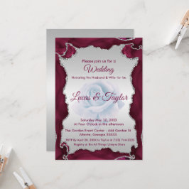 Einladung von Burgund und Silver Wedding
