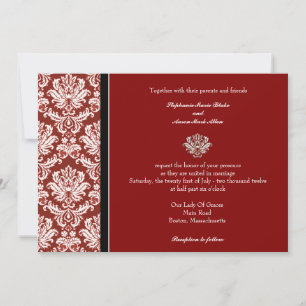 Einladung von Burgundy Classic Damask