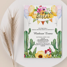 Einladung von Cactus und floral Brautparty Fiesta
