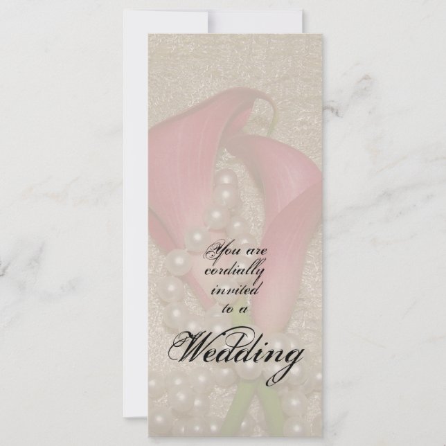 Einladung von Calla Lilies Hochzeit (Vorderseite)