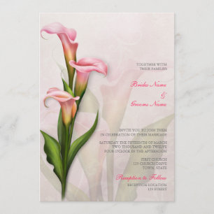 Einladung von Calla Lily Pink