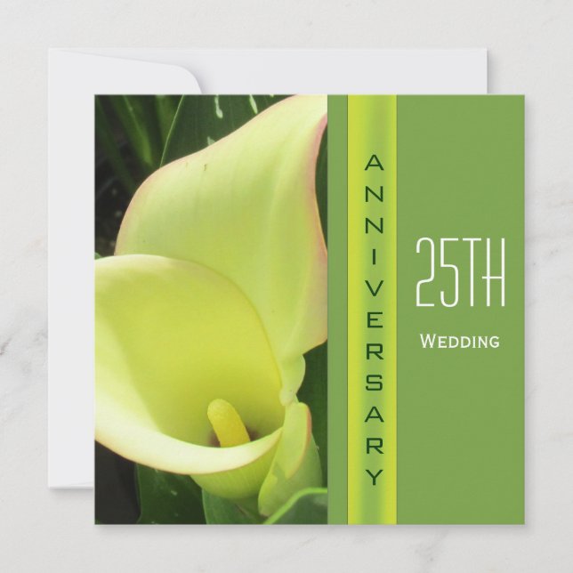Einladung von Calla Lily zum Hochzeitstag (Vorderseite)