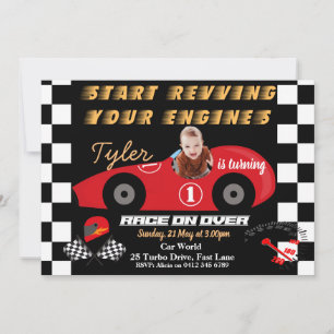 Einladung von Car 1 Birthday Boys