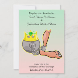 Einladung von Cartoon Ball and Chain Wedding