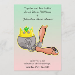 Einladung von Cartoon Ball and Chain Wedding