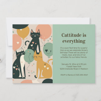 Einladung von Cat Birthday Party