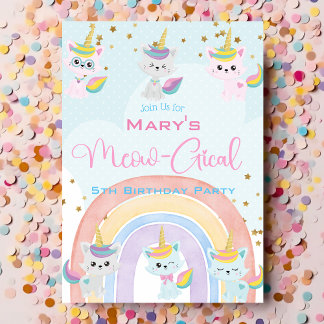 Einladung von Caticorn Meow Gical Birthday