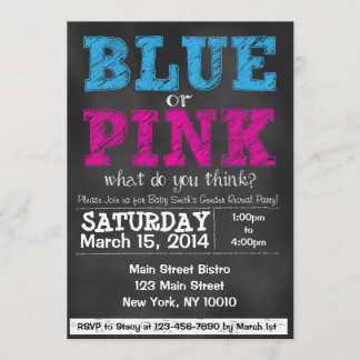 Einladung von Chalkboard Baby Gender Reveal