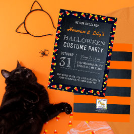 Einladung von Chalkboard-Halloween-Partys