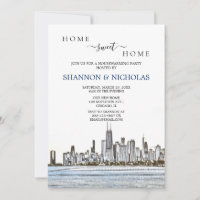 Einladung von Chicago Skyline Housewarming