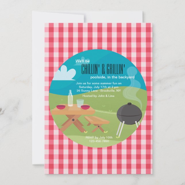 Einladung von Chilling und Grillin (Vorderseite)
