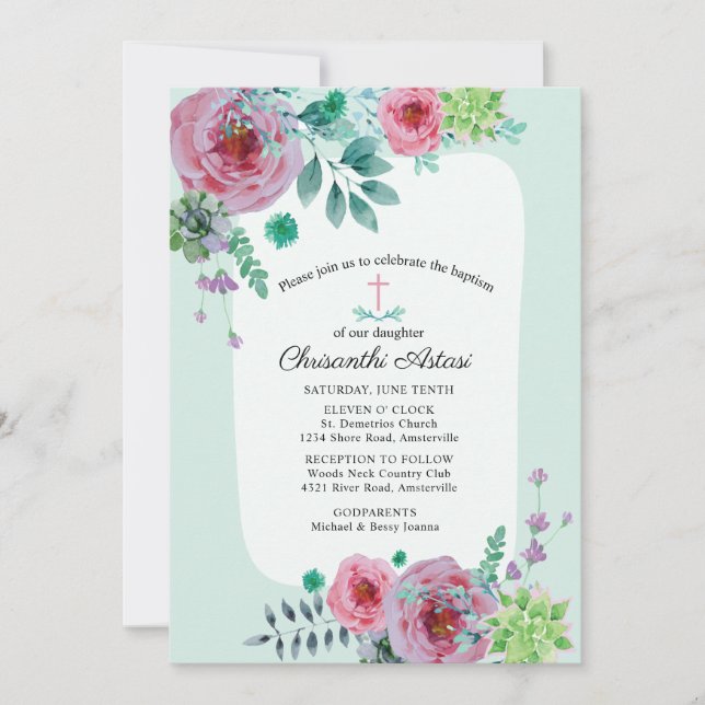 Einladung von Chrisanthi (Vorderseite)