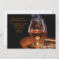 Einladung von Cigar und Brandy