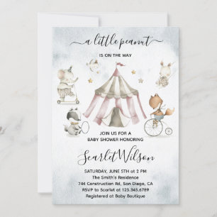 Einladung von Circus Animals Mobile Baby Shower