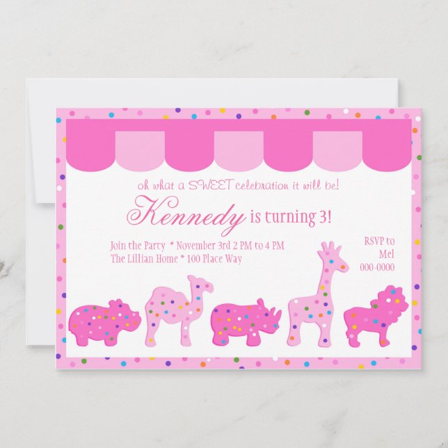 Einladung von Circus Cookies (Vorderseite)