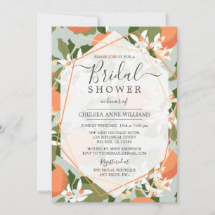 Einladung von Citrus und Mint Green Bridal Dusche