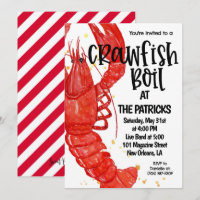 Einladung von Crawfish Boil