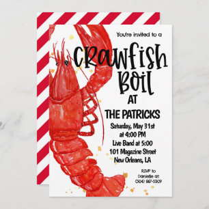 Einladung von Crawfish Boil