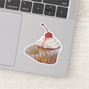Einladung von Cupcake Aufkleber
