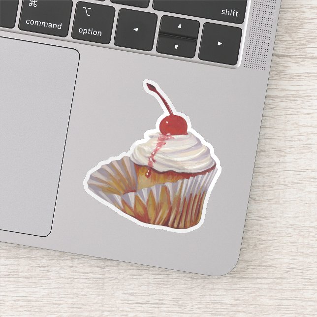 Einladung von Cupcake Aufkleber (Detail)