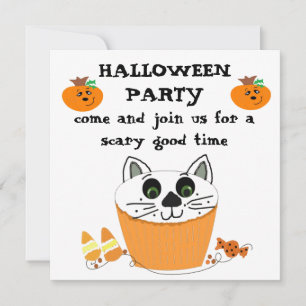 Einladung von Cupcake Halloween-Party