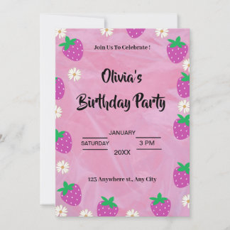 Einladung von Custom Birthday Party | Editierbare 