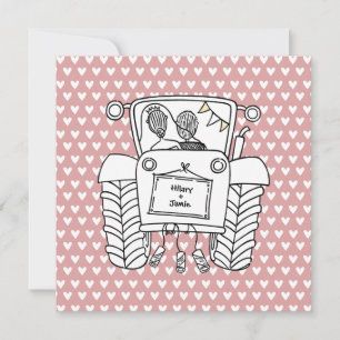 Einladung von Custom Country Wedding Traktor