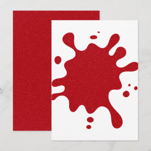 Einladung von Custom White & Tomato Red Splash