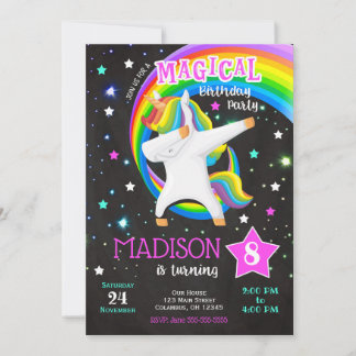 Einladung von Dabbing Unicorn zum Geburtstag