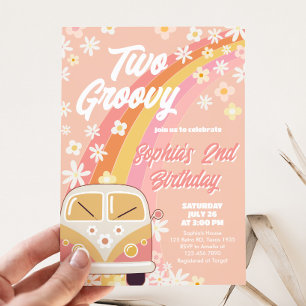 Einladung von Daisy Groovy Two Birthday Party