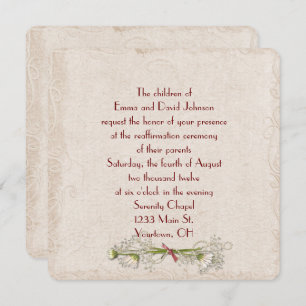 Einladung von Daisy und Pearl Vow zur Erneuerung