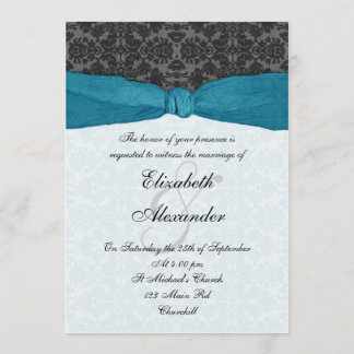 Einladung von Damask Ribbon - Aquamarin