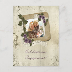 Einladung von Damask Scrap-Verlobung