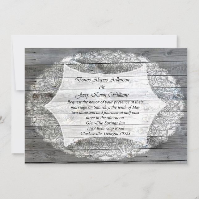 Einladung von Denne Adkinson Kevin Williams (Vorderseite)