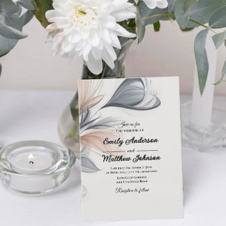 Einladung von Designer Watercolor Floral Wedding