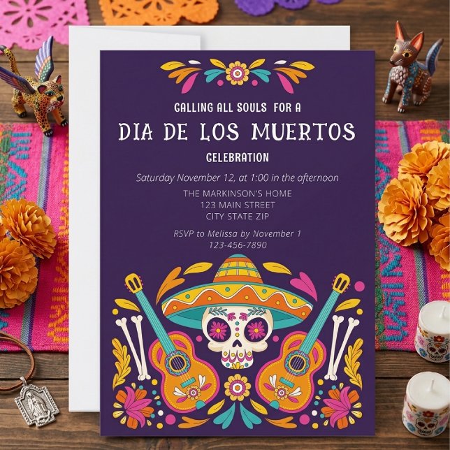 Einladung von Dia De Los Muertos Skull (Von Creator hochgeladen)