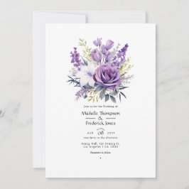 Einladung von Digital Lavender Floral Wedding